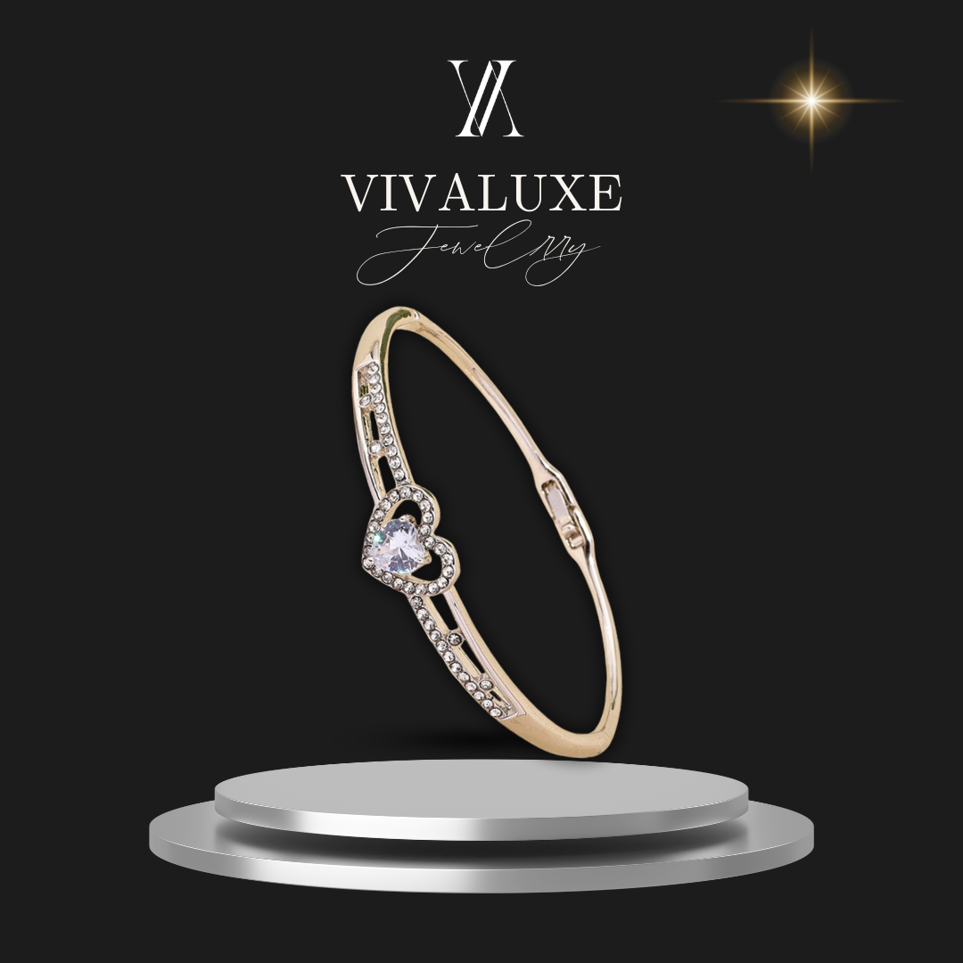 Diamond Heart Bangle